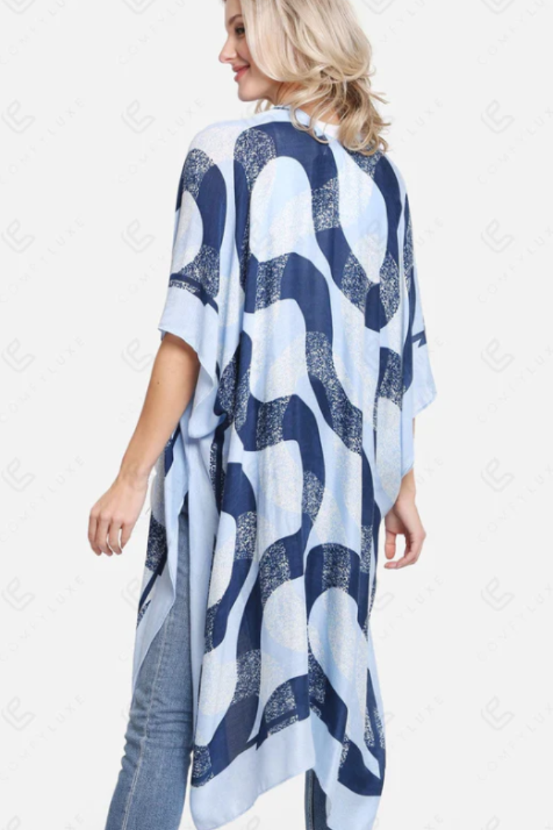 Blue Scroll Kimono
