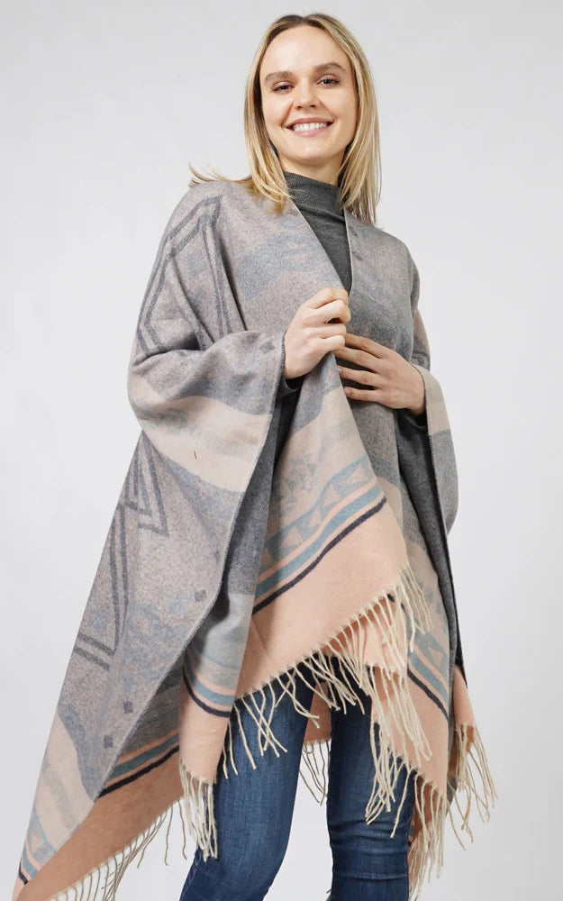 ORIG 16.99 SALE Printed Fringe Kimono