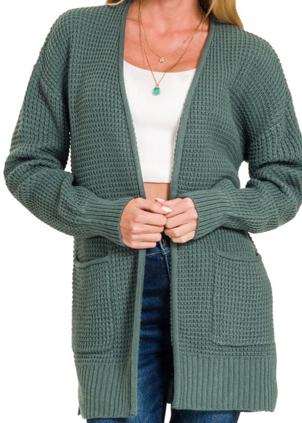 Waffle Cardigan